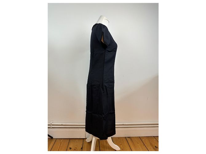 Vintage Givenchy Leinenkleid schwarz M - Ansicht 3