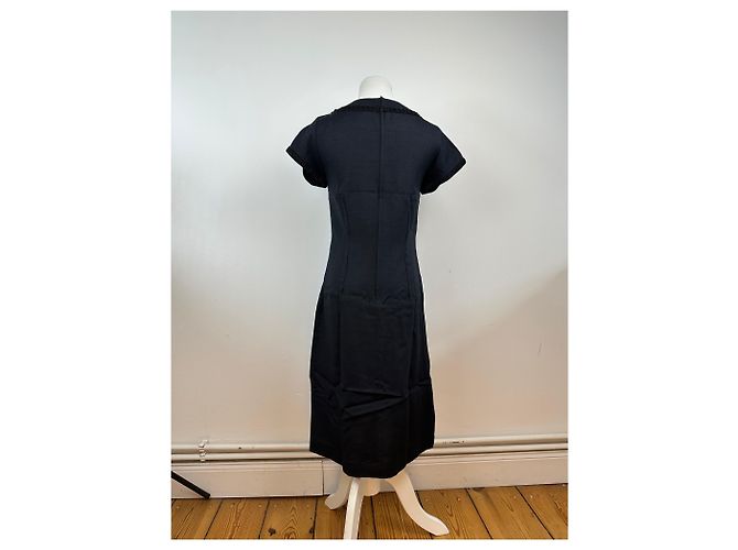Vintage Givenchy Leinenkleid schwarz M - Ansicht 4