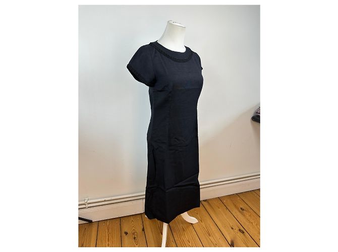 Vintage Givenchy Leinenkleid schwarz M - Ansicht 5