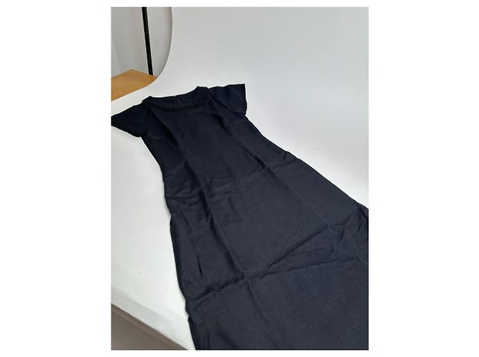Vintage Givenchy Leinenkleid schwarz M - Ansicht 7