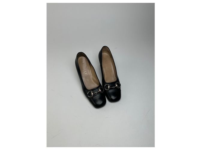 Vintage Gucci Lackleder-Pumps mit Pferdebit EU35,5 Schwarz - Ansicht 2