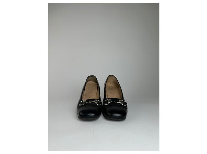 Vintage Gucci Lackleder-Pumps mit Pferdebit EU35,5 Schwarz - Ansicht 3