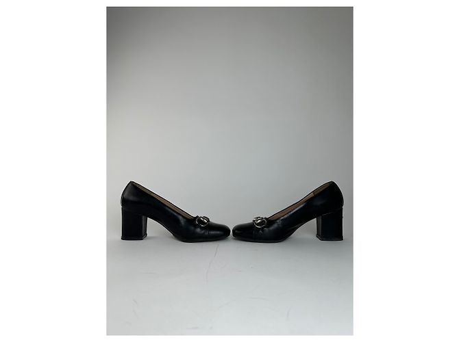 Vintage Gucci Lackleder-Pumps mit Pferdebit EU35,5 Schwarz - Ansicht 6