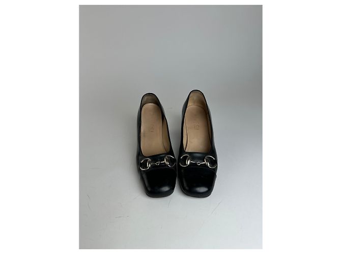 Vintage Gucci Lackleder-Pumps mit Pferdebit EU35,5 Schwarz - Ansicht 9