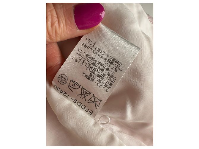 Vintage Courreges kariertes Kurzmäntel in Rosa und Weiß L Pink - Ansicht 8