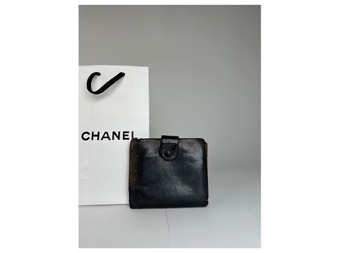 Vintage Chanel CC Leather Wallet Black - view 11
