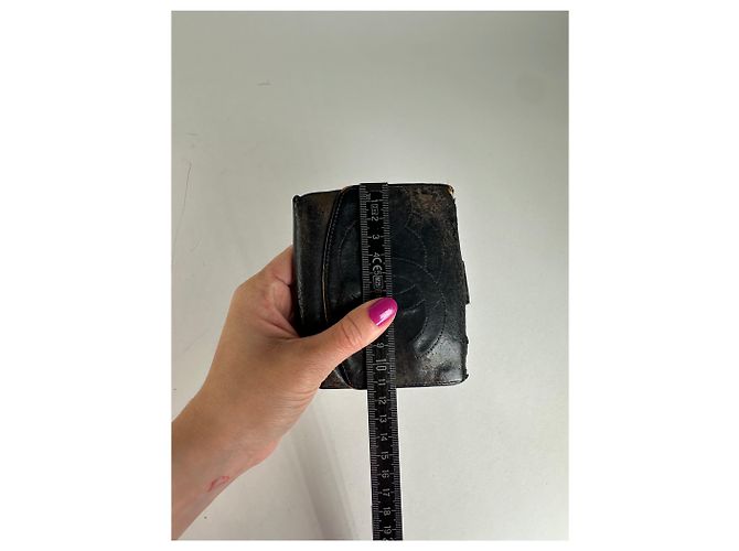 Vintage Chanel CC Leather Wallet Black - view 8