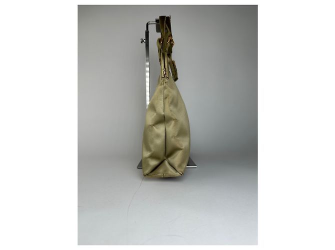 Vintage Prada Klapphandtasche Grün Gold - Ansicht 3