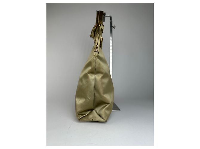 Vintage Prada Klapphandtasche Grün Gold - Ansicht 5