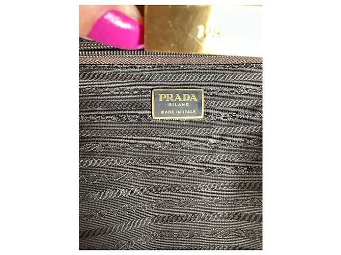Vintage Prada Klapphandtasche Grün Gold - Ansicht 6