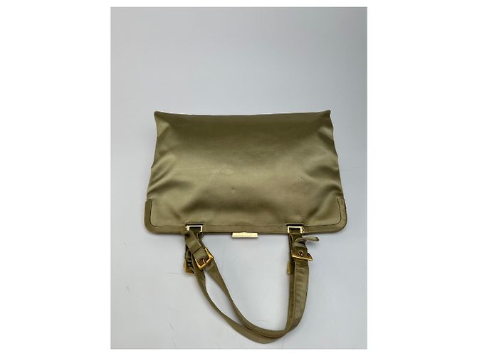 Vintage Prada Klapphandtasche Grün Gold - Ansicht 7