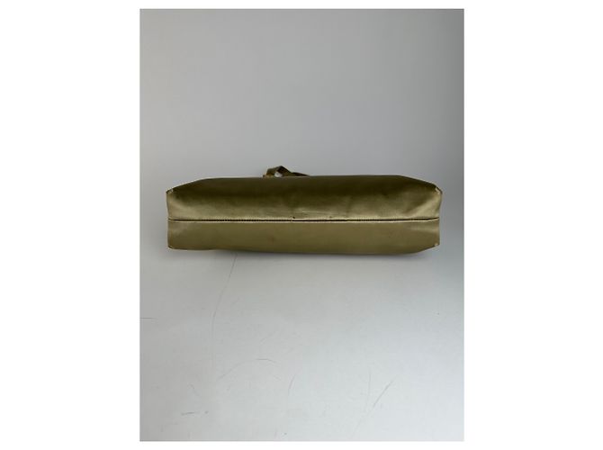 Vintage Prada Klapphandtasche Grün Gold - Ansicht 8