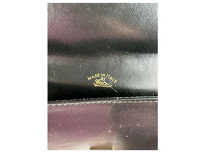 Clutch in pelle vintage Gucci nera Nero - vista 4