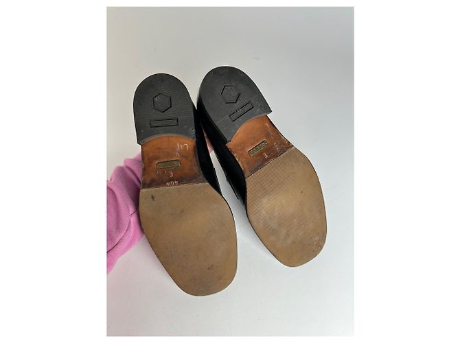 Mocassini in pelle Gucci Horsebit vintage neri 40,5E Nero - vista 10