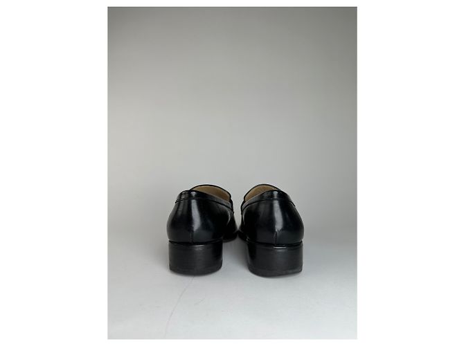 Mocassini in pelle Gucci Horsebit vintage neri 40,5E Nero - vista 4