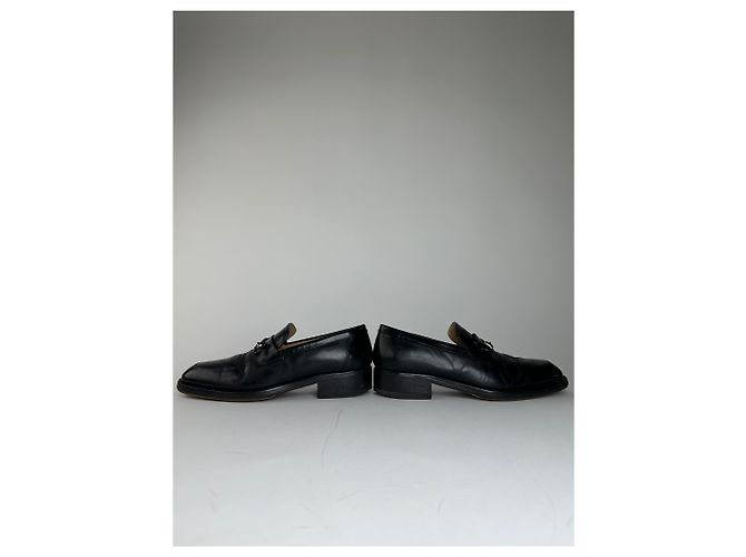 Mocassini in pelle Gucci Horsebit vintage neri 40,5E Nero - vista 5