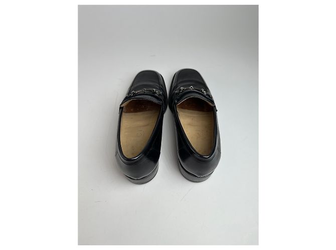 Mocassini in pelle Gucci Horsebit vintage neri 40,5E Nero - vista 9