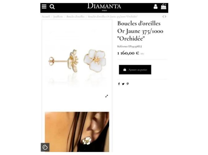 Autre Marque Orecchini Diamanta Orchid in oro giallo Gold hardware - vista 4