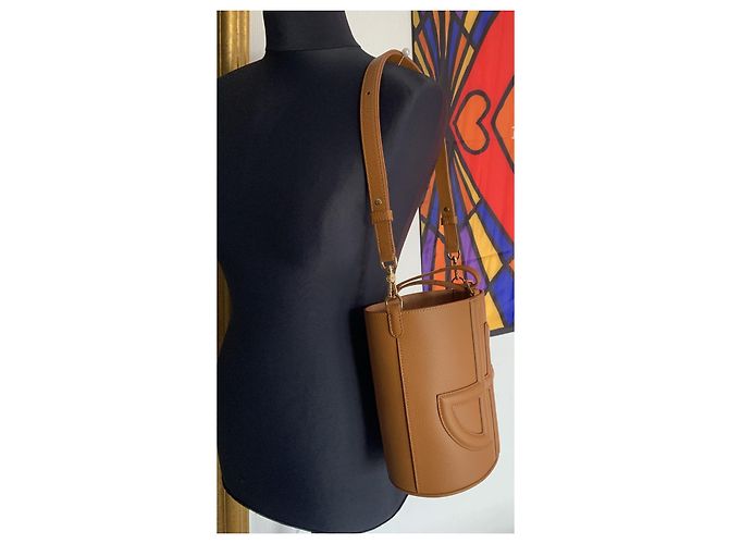 Autre Marque PATOU Borsa a Secchiello JP PM Pelle Camel Cammello - vista 10
