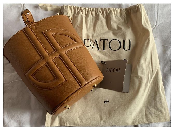 Autre Marque PATOU Borsa a Secchiello JP PM Pelle Camel Cammello - vista 12