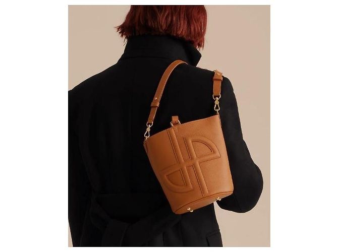 Autre Marque PATOU Borsa a Secchiello JP PM Pelle Camel Cammello - vista 2
