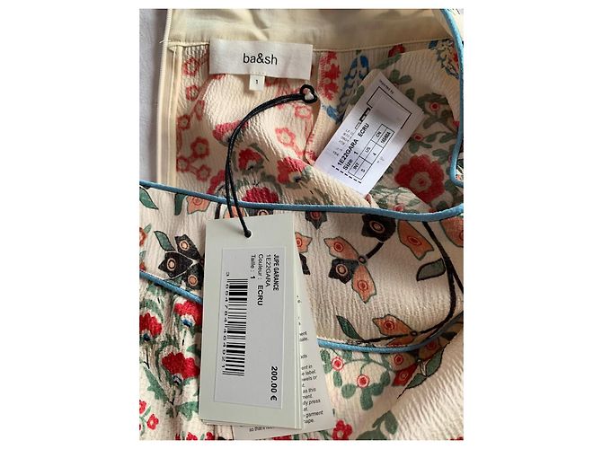 Ba&Sh GARANCE langer Rock Ecru Blumenprint Mehrfarben Roh - Ansicht 10