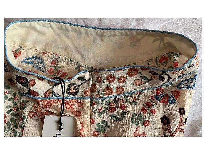 Ba&Sh GARANCE langer Rock Ecru Blumenprint Mehrfarben Roh - Ansicht 6
