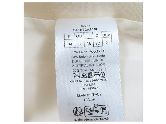 Christian Dior 2-Wege Wollkleid Beige Roh - Ansicht 7