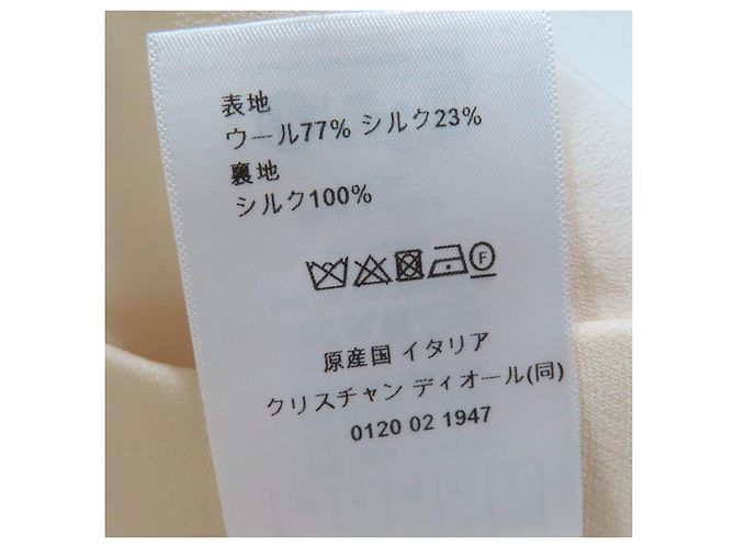 Christian Dior 2-Wege Wollkleid Beige Roh - Ansicht 8