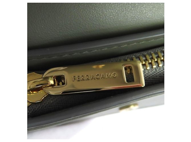 Salvatore Ferragamo Ferragamo Lederbörse Grau - Ansicht 10