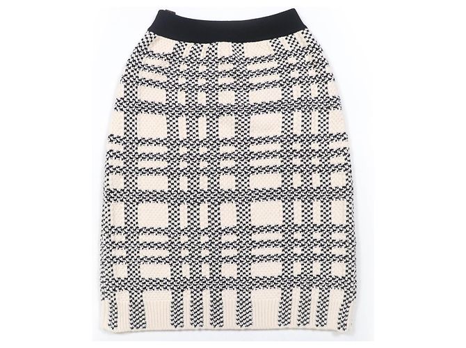 Falda de punto mezcla de cachemira Louis Vuitton Negro Blanco - vista 2
