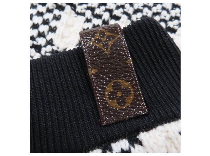 Falda de punto mezcla de cachemira Louis Vuitton Negro Blanco - vista 5