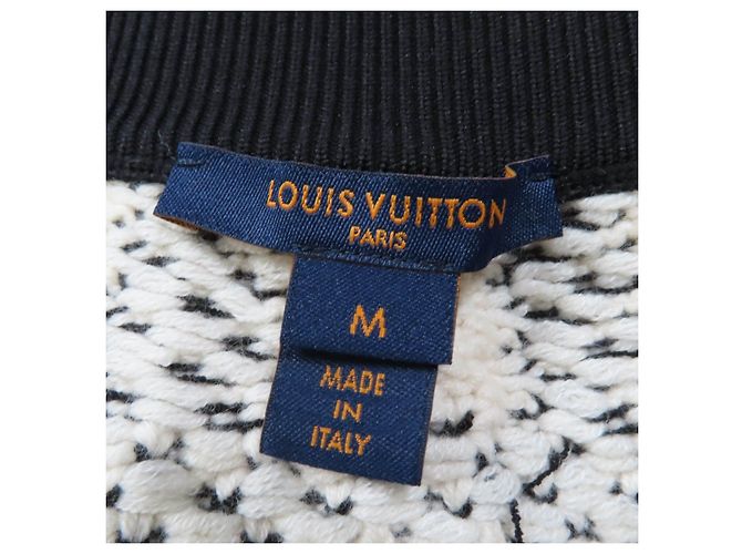 Falda de punto mezcla de cachemira Louis Vuitton Negro Blanco - vista 6