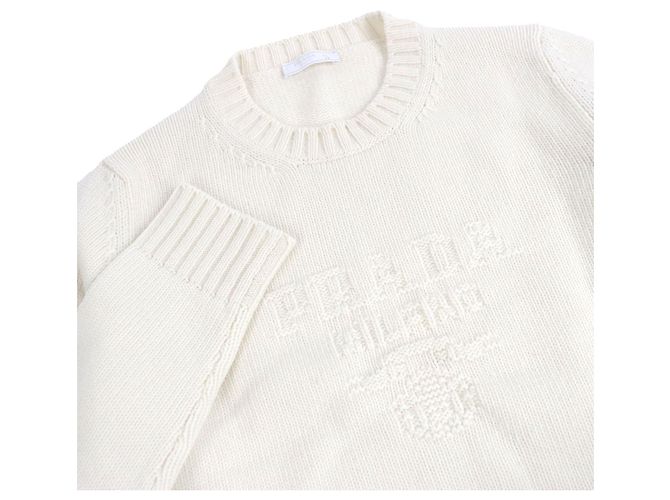 Malha de Lã Virgem Prada Branco - vista 2