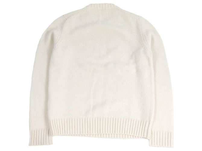 Malha de Lã Virgem Prada Branco - vista 3