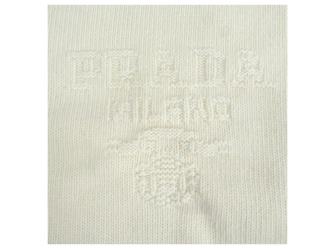 Malha de Lã Virgem Prada Branco - vista 4