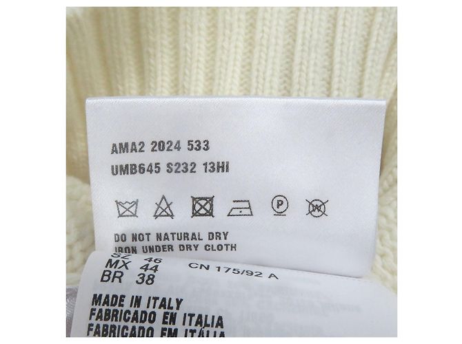 Malha de Lã Virgem Prada Branco - vista 6