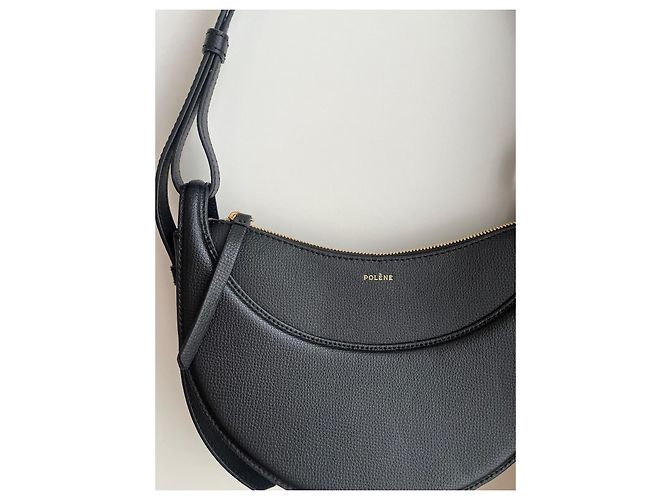 Borsa a mano Polène in pelle nera Nero - vista 3