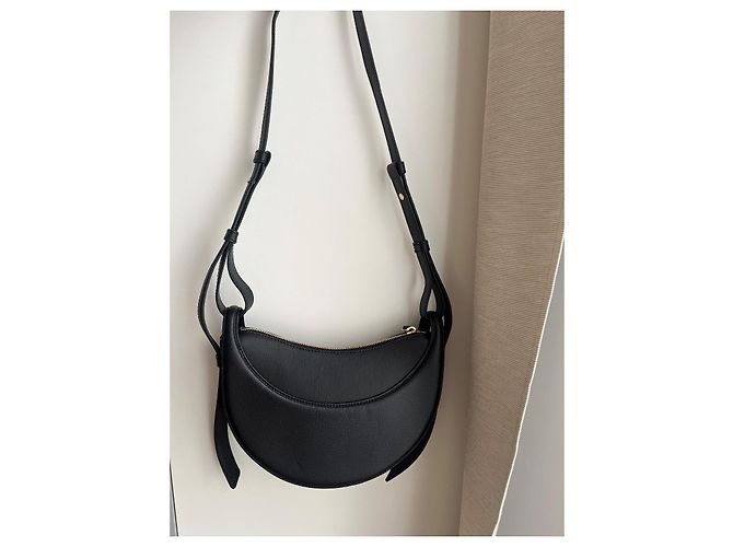 Borsa a mano Polène in pelle nera Nero - vista 5