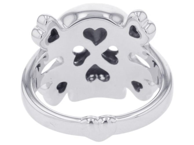 Christian Dior 18K Weißgold Tete de Mort Skull Ring - Ansicht 3
