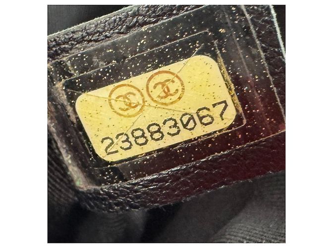 Autre Marque Chanel Rucksack aus Lammleder Schwarz Weiß Orange Marineblau - Ansicht 12