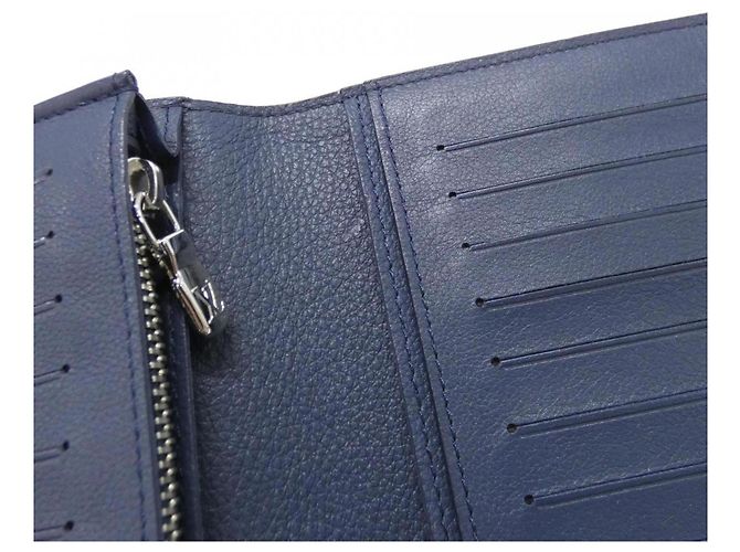 Portafoglio Brazza in Taurillon Louis Vuitton Blu navy - vista 7
