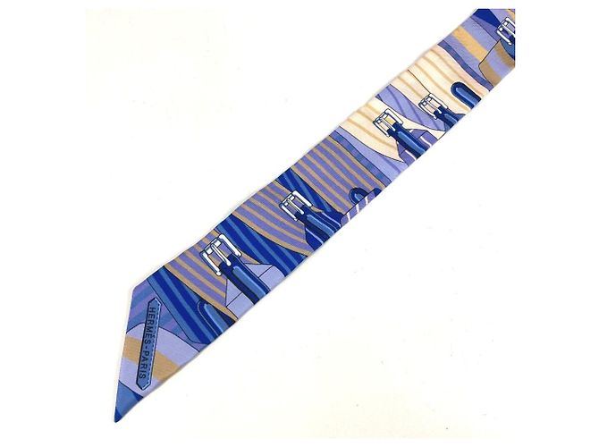 Silk In Hermès Foulard Twilly HERMES Blu - vista 2