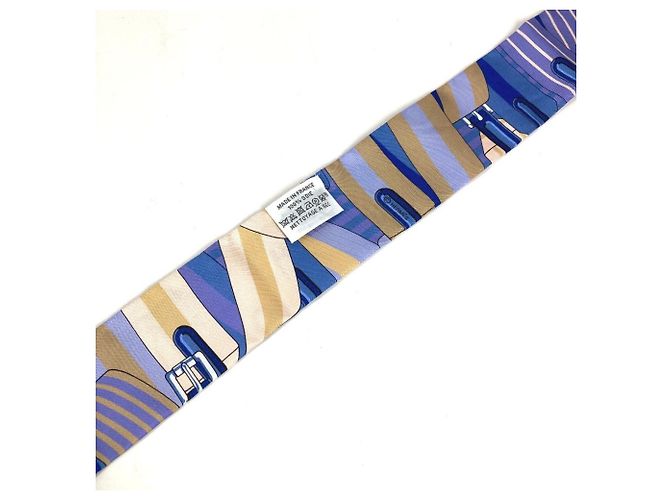 Silk In Hermès Foulard Twilly HERMES Blu - vista 6