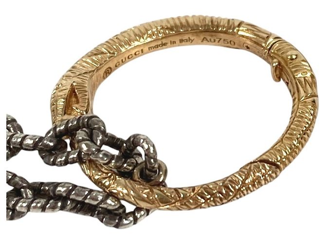 Collana a catena Ouroboros in oro 18K Gucci Argento D'oro - vista 5