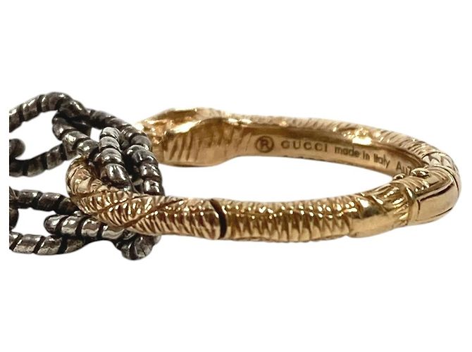Collana a catena Ouroboros in oro 18K Gucci Argento D'oro - vista 6