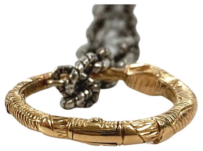 Collana a catena Ouroboros in oro 18K Gucci Argento D'oro - vista 9