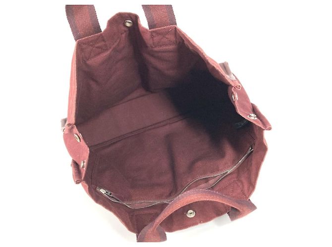 Borsa Tote MM in Pelle Mezza Hermès Bordò - vista 10
