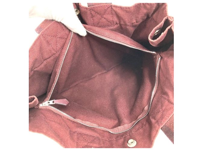Borsa Tote MM in Pelle Mezza Hermès Bordò - vista 11