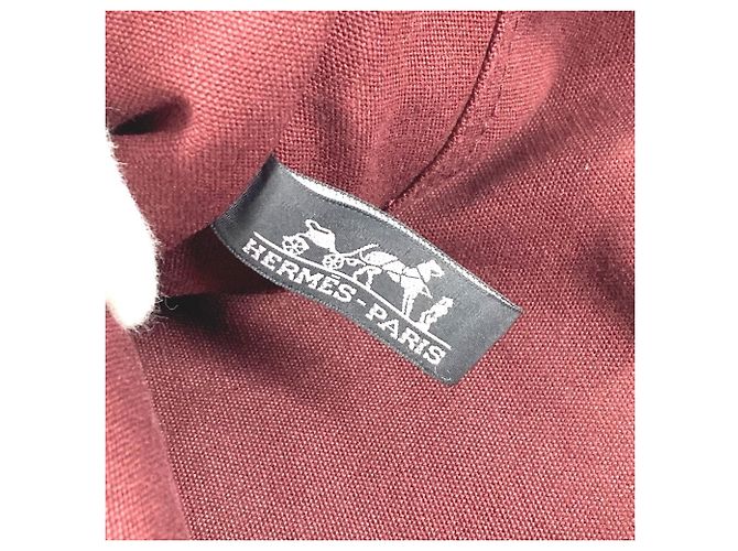 Borsa Tote MM in Pelle Mezza Hermès Bordò - vista 14